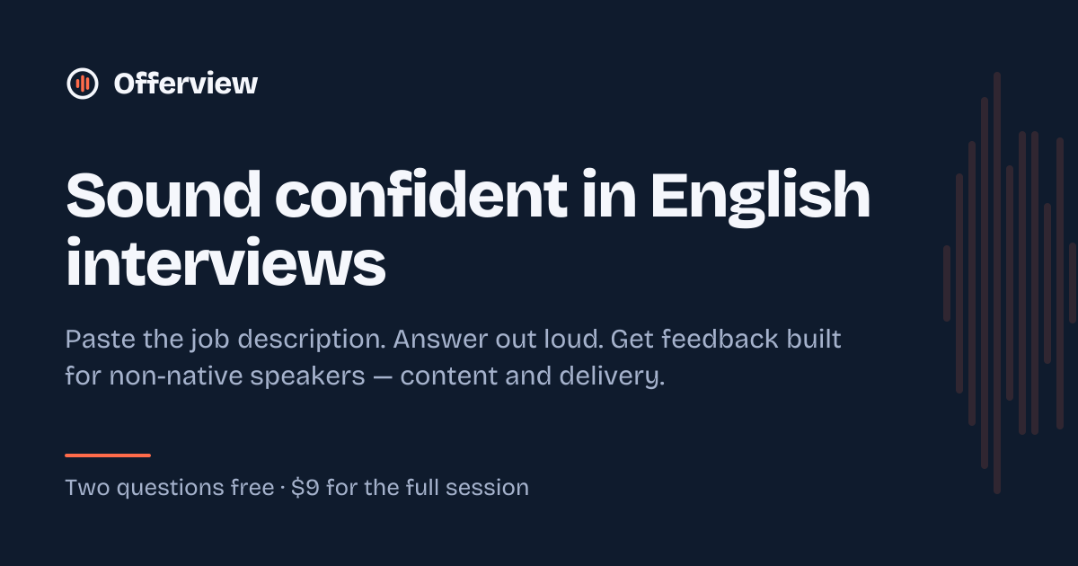 I built an AI interview coach for non-native English speakers and would like honest feedback